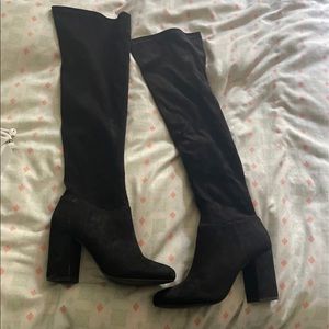 Steve Madden Black Over Knee Boots